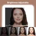 (2 Pack) 2025 Rechargeable Travel Makeup Vanity Mirror with 72 Led Lights,Portable Lighted Beauty Mirror,3 Color Lighting,Dimmable Touch Screen,Tabletop LED Folding Cosmetic Vanity Mirror Desk Table (White Mix 2p)