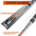 Gifts for Dad, Magnetic Pickup Tool with LED, Telescoping Magnet Flashlight, Cool Gadgets Stocking Stuffers for Teen Boys, Christmas Gifts for Men, Husband, Handyman, Boyfriend, Him, Dad, Black