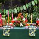 Tropical Palm Leaf Garland Party Decorations, Length 2.6M, 8.5 FT, Green