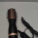 slopehill Mini Dual Voltage Hair Dryer Brush,1000 Watts Travel Hot Air Brush with European Plug, Ionic One Step Hair Dryer and Styler for Women for Home & Salon, Oval Barrel 2 Heat & 2 Speed Settings (Black)