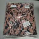 Women's Summer Leopard Print Casual Dress - Shirt Collar V-Neck Short Sleeve Flowy A-Line Dress (L)