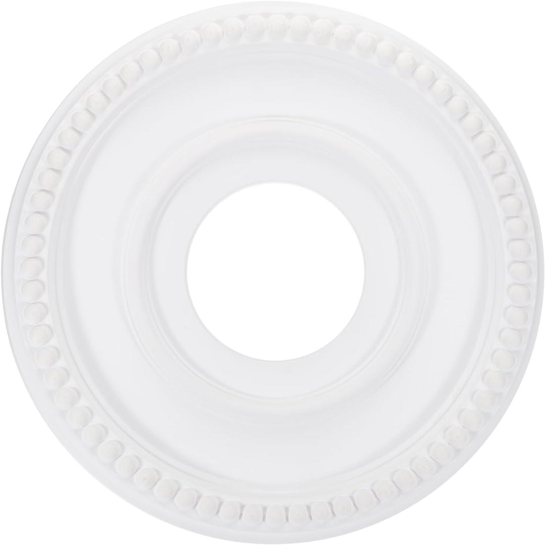 PATIKIL Ceiling Medallion, 12" OD x 4" ID PU Decorative Ceiling Light Medallion Chandelier Medallion Traditional Ceiling Light Cover Plate for Ceiling Light Fixtures Fans, White