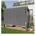 HENG FENG Outdoor Roller Shade for Patio 8'(W) x6'(H) Shades Roll up Outdoor Blinds Cordless Privacy Screen for Porch Pergola Balcony,Dark Grey