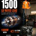 Electric Hoist Winch 3-in-1, 1540 lb, 25 ft Lift for Garage