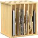 7 Tier Wooden Tray Dividers for Cabinets, Kitchen Cookie Sheet Organizer for Cabinet, Vertical pans, Baking trays, Cutting Board (16.7" W x 16.1" H x 12.4" D)