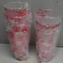 Amazing Abby - Iceberg - 24-Ounce Plastic Tumblers (Set of 7), Plastic Drinking Glasses, All-Clear High-Balls, Reusable Cups, Stackable, BPA-Free, Shatter-Proof, Dishwasher-Safe