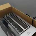 Mueller UltraToast Full Stainless Steel Toaster 4 Slice, Long Extra-Wide Slots for Bagels and Waffles, 6 Browning Levels, LED Display, Cancel/Defrost/Reheat Functions & Removable Tray, Kitchen Gadgets