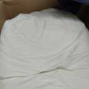 Serta Goose Feather Down Fiber Cotton Comforter Queen Size - 100% Cotton Duvet Insert - Hotel Luxury Hypoallergenic Bedding Comforter All Season Medium Warmth 90 x 90 Inch White