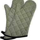 ARCLIBER Oven Mitts Heat Fire Resistant Oven Mitts 425  F, Quilted Terry Cloth Cotton Soft Lining Oven Gloves, Extra Long Kitchen Mittens for Cooking Baking (15 inch, Green)