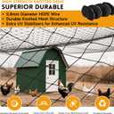 Heavy Duty Aviary Netting 25x50 ft, 1" Mesh Reinforced HDPE Poultry Netting, Anti-Tangle Bird Netting for Chicken Coop, Hawk Deterrent for Chickens, Garden & Crop Protection