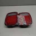 2Pcs Square Rear Combination Tail Lights Lamps Assembly w/Side Marker Lights Red Replacement for 1979-2006 Wrangler TJ YJ CJ-5 CJ-7 Replacement Tail Lights Lamps, Passenger and Driver Side