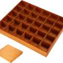  Wooden Storage Box 30 Compartments Sock Underwear Organizer Multi-purpose Desktop Display Tray