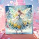 CAROYINO Princess Diamond Painting Kit,DIY 5D Diamond Art,Contains Drill Pens, Fruit Glue, Diamond Art Kits for Adults 11.8x11.8 Inch (6)