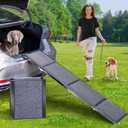 Uross Dog Ramp for Car 63" Long - Collapsible Pet Ramps for Large Dogs SUV Truck Folding Outdoor Dog Ramp for Porch Steps (Upgraded 63" L x 17.3" W)