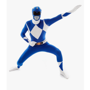 Morphsuits Blue Power Ranger Costume Adult Men, Power Ranger Costume Adult, Funny Costumes for Adults, Medium