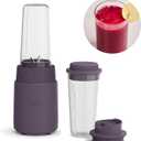 bella 6 Pcs Portable Rocket Blender, Juicer & Smoothie Maker, Press & Twist Design, EverGood & BPA Free Dishwasher Safe Parts, 4 Tip Stainless Steel Blade, Cord Wrap, 240 Watt Motor, Plum (1.7 Cup)