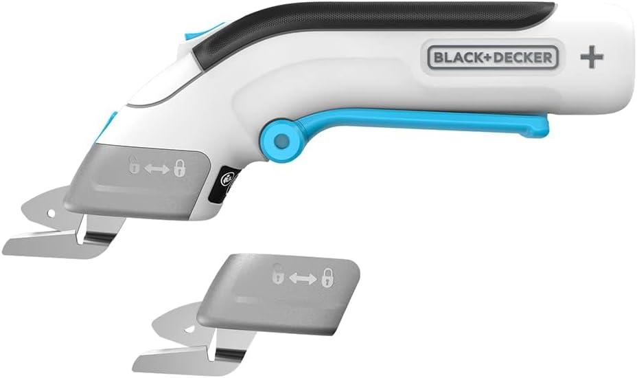 BLACK+DECKER 4V MAX Cordless Electric Fabric Craft Scissors, USB Rechargeable (BCSC115FF)