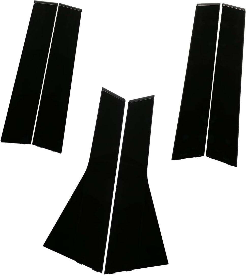6Pcs Door Window Pillar Posts Trim Cover Left&Right B Pillar C Pillar Molding Applique Kit Glossy Black Compatible with 2011-2021 Jeep Grand Cherokee