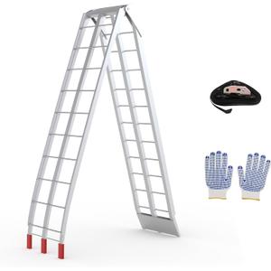 Lightweight Motorcycle Ramps for Pickup Trucks, 750 LBS Loading Capacity Aluminum Dirt Bike Ramp, 89 in x 12 in, 1PC