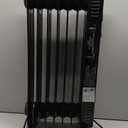 Portable Electric Radiator Heater, Space Oil Filled Heaters with 3 Heat Settings, Adjustable Thermostat, Overheat & Tip-Over Protection For Indoor Use,1500W (Black)