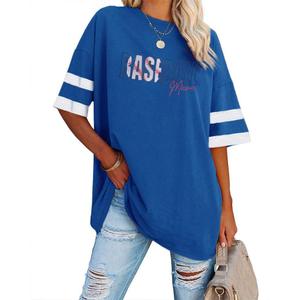 Baseball Shirt Women Oversized Baseball Mom Shirt Embroidered Baseball Shirts Baseball Mama Gift Blouse (X-Large)
