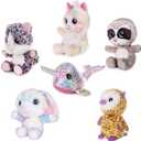 My OLi 7" Adorable Stuffed Animals Bulk - 6 Pcs Fairy Tale Plush Toys (Sloth, Unicorn, Rabbit, Narwhal, Owl, Cat) - Perfect Plushies for Babies Kids Girls & Boys