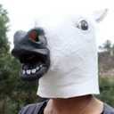 Horror Scary White Horse Head Mask for Halloween Cosplay Costume Party