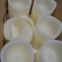 H-BLOSSOM Flickering Flameless Candles Battery Operated Real Wax Pillar Candles LED Candles with Cycling 5H Timer Pack of 6 (3" x 6")