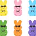 2 x Easter Decorations, 6pcs Wood Bunny Table Easter Dcor, Spring Rabbit Sign for Tiered Tray Home Decor