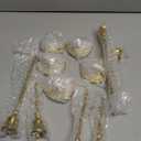 2 Sets(6 Pcs) Brass Gold Metal Taper Candle Holders Candlestick Holders, Vintage Modern Decorative Centerpiece Candlestick Holders for Table Mantel Wedding Housewarming Gift