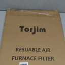 Torjim 16x20x1 MERV8 Washable Electrostatic Air Filter - AC/HVAC Furnace Filter, Permanent, Easy Install, Breathe Fresher
