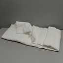 NICETOWN Thick Linen Curtains 96 inches Long for Bedroom, Adjustable Tie Top Off White Curtains & Drapes Privacy with Light Filtering for Girl Room/Living Room, W52 x L96, 2 Panels