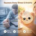 Glitter Dumpling Squishy, 2026 New Bun Squeeze Stress Relief Ball with Steamer Box for Stress Relief, More Surprises (White)