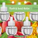 Air Wick Plug in Scented Oil Refill, 7 ct, Peach & Sweet Nectar, Air Freshener, Essential Oils (4.73 Fl Oz (Pack of 1))