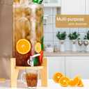 Drink Dispenser,3 Gallon Drink Dispensers for Parties,Glass Beverage Dispenser with Spigot - Jumbo Glass Drink Dispenser,Bars,Restaurants,Party,Suitable for cold/hot water