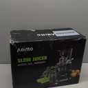 Aeitto Cold Press Juicer,Masticating Juicer Machines with 3.3" Large Feed Chute for Vegetables and Fruits,Self Feeding for Juice Extractor,Large Capacity,High Juice Yield,Easy to Clean, Avocado Green