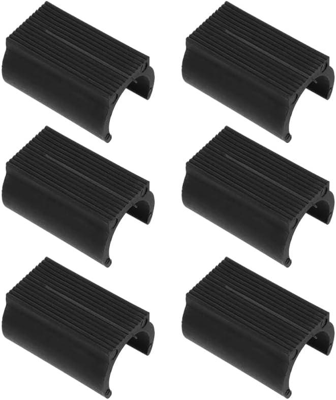 DOITOOL 25 Pcs Bar Stool Foot Rail Protectors - Non-Slip U Shape Chair Leg Floor Protectors - Plastic Chair Leg Protectors for Hardwood Floors for Trampoline, Jumping Bed19mm (4X1.9CM)