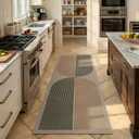 Lahome Enfys Modern Rainbow Easy Jute Rug, 2x6 Kitchen Runner Washable Rug Runners for Hallways Farmhouse Carpet, Non Slip Indoor Outdoor Runner Contemporary Door Mat for Laundry Porch (Nature/Bi-color Rainbow)