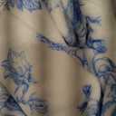Blue and White Floral Throw Blanket, Fuzzy Soft Cozy Flannel Blanket for Home Bed Sofa Couch Chair, Decorative 50 x 60 Inch Blanket
