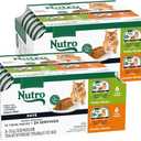 Nutro Wet Cat Food Pate Multipack: Cat Food Wet Turkey Recipe and Chicken Recipe, 2.64 oz. Trays (12 Count, Pack of 2), Best By: 10/10/2026