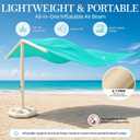 Inflatable Beach Shade with Auto Pump, Up to 5 People, UPF 50+ | Wind-Powered Portable Sun Shade Canopy with 96 Sq. Ft. of Coverage and 2-Minute Setup for Beach Trips and Outdoor Relaxation, 10 x 9.6 FT