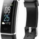 4 x ID130 Plus HR Sports Smart Bluetooth Bracelet Smartwatch Fitness Tracker Pedometer Calories Counter for Android and iOS System IP67 Life Waterproof Black