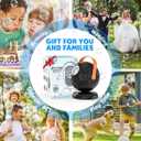 Joyfuture Automatic Bubble Machine, Black Bubbles Blower for Kids, Toddlers - 360 Rotation, 75 Adjustment, with LED Light - Gifts for Boys, Girls, Outdoor, Birthday, Party