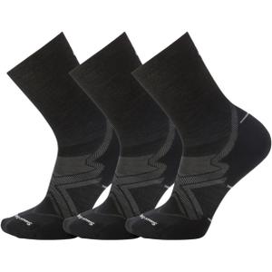 Smartwool Men's Run Cold Weather Targeted Cushion Crew Socks (Large, Black-3pk)