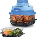 Ninja Crispi 4-in-1 Glass Air Fryer | 450°F | Non-Toxic | 4QT & 6-Cup Glass Containers w/Lids | Microwave, Freezer, Dishwasher Safe | Max Crisp, Air Fry, Bake, Recrisp | Electric Cobalt | FN101BL2