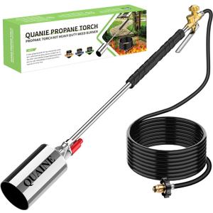 Propane Torch Weed Burner Kit,High Output 2,800,000 BTU with Self Igniter and Turbo-Blast Trigger,Heavy Duty Blow Torch with 10FT Hose,Flamethrower for Weeding,Roofing,Melting Snow,Road Paint Removing