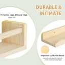 storenization Floating Book Shelves for Wall, 23.6" Natural Wood Nursery Shelves for Book Storage, Solid Pine Wooden Floating Bookshelf for Bedroom Living Room, Set of 2+1, Unfurnished - DIY