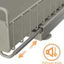 Under Sink Organizer, Single Tier Metal Pull Out Sliding Drawer Shelf for Kitchen Bathroom Cabinet Storage, Sturdy Rack  Gray