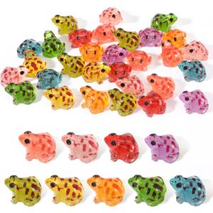 Luminous Resin Frogs, 30pcs Mini Frogs Figurines,9 Colors Glow in The Dark Frog Miniature Statues for Moss Landscape Garden Dollhouse Diy Terrarium Craft Decor