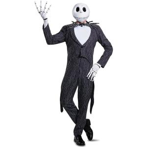 Disney Men's plus-size Jack Skellington Prestige Adult Costume (X-Large, Multi)